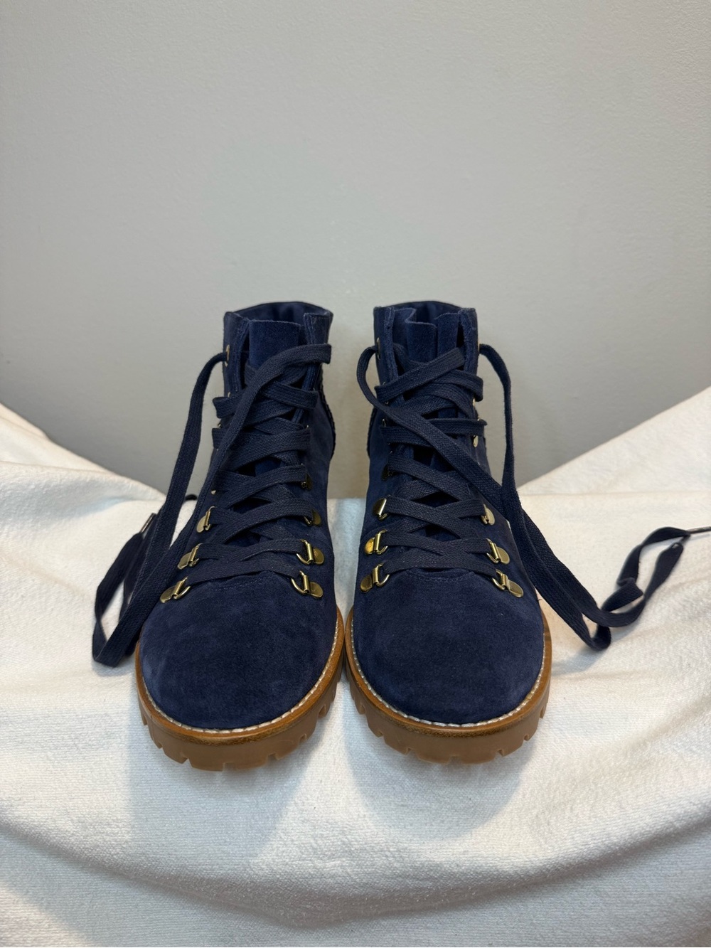 Jack Rogers Navy Blue Suede Poppy Hiker Booties